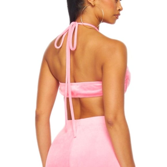 Hot & Delicious - Pink Fantasy Velour Halter Top - Picture 4 of 4